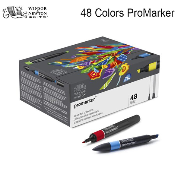 Winsor&Newton 48 colors  Promarker Double Tips Drawing Design Professional  Marker Pen