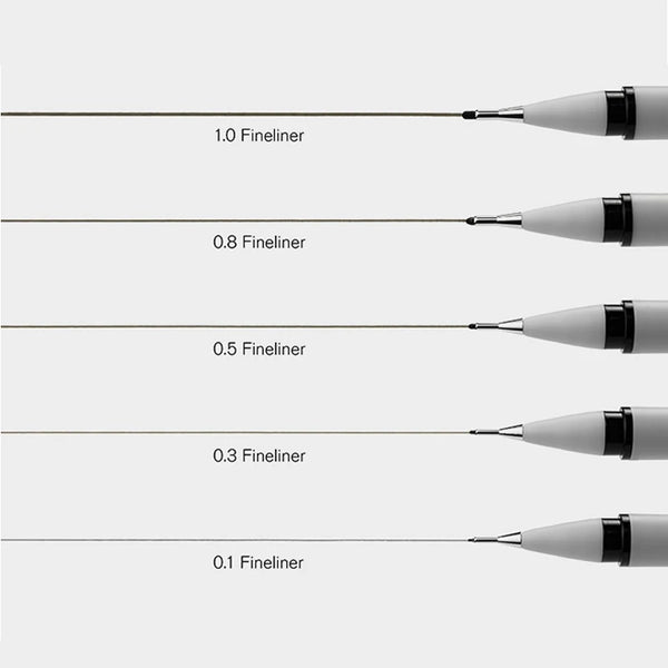 Winsor&Newton Black Color Fineliner Pen 0.05/0.1/0.3/0.5/0.8/1.0mm drawing design Pen  Waterproof ink