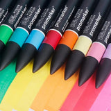 Winsor&Newton Brushmarker Twin/Double Headed Soft Tipped Alcohol Based Graphic Brush Marker Pens 48 Colors Design Professional