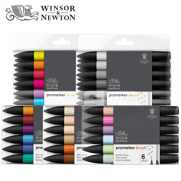 Winsor & Newton Professional Alcohol base ink Brushmarker Double-side(Brush Fine Toe And Oblique/Chisel Tip) Drawing  Art Marker