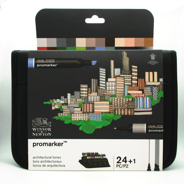 Winsor & Newton Promarker Set Architectural Tones 24 Colors