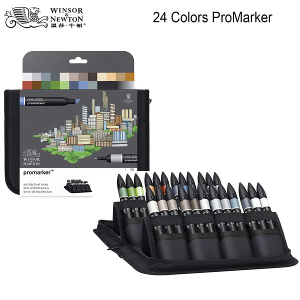 Winsor&Newton Promarker design drawing Marker Pen double tips 24colors/set