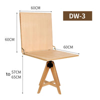 AOOKMIYA Wood Drawing Table Liftable Sketch Bookshelf Easel Stand Desktop Picture Stand Watercolor Oil Easel for Painting Art Supplies