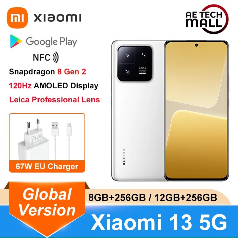 Xiaomi 13 5G Global Version Cellphone Snapdragon 8 Gen 2 50MP Triple L