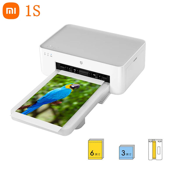 Xiaomi Mijia HD Photo Printer 1S Small Mobile Phone Photo Color 3 Inch 6 Inch Printing Smart Wireless Connection Wash Photos