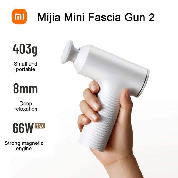 Xiaomi Mijia Mini Fascia Gun 2 Thrust 18kg 3-Gear Smart Memory Mini Portable 3000rpm High Speed Pocket Massager For Men Women