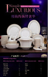AOOKMIYA christmas decorations  Ceramic tableware set Jingdezhen bone china tableware bowl dishes  60 pc Chinese creative household gifts