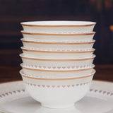 AOOKMIYA christmas decorations  Ceramic tableware set Jingdezhen bone china tableware bowl dishes  60 pc Chinese creative household gifts
