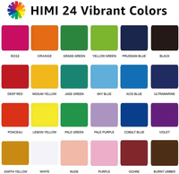 HIMI Gouache Paint Set, 24 Colors X 30Ml/1Oz with 3 Brushes & a Palette, Unique