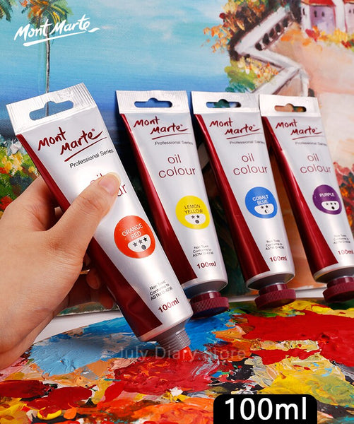 1pc Mont Marte Oil Paints 100ml Large Capacity Professional Series art supplies 46Colors Tube Hand-painted Beginner Oil Painting