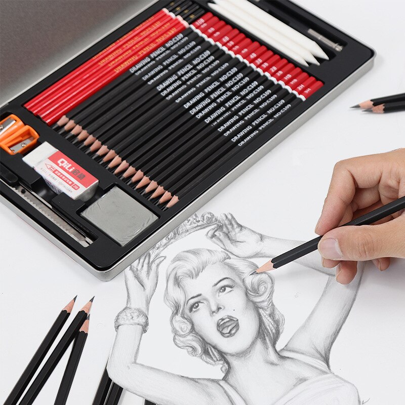 38pcs Professional Sketch Pencil Set Professional Sketching