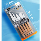 5-piece palette knife set stainless steel scraper oil painting color mixing gouache paint palette knife art supplies