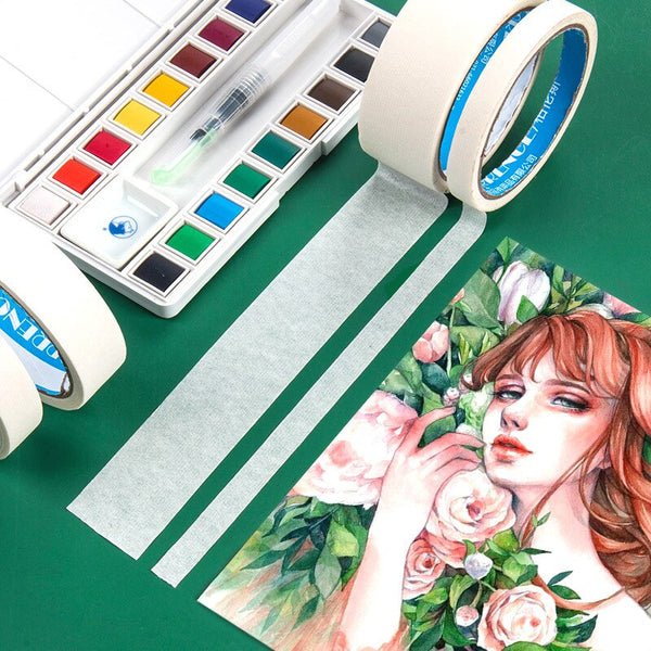 5 rolls/set of masking paper tape width 24/36/48mm student art painting frame cover sketch watercolor blank tool art supplies