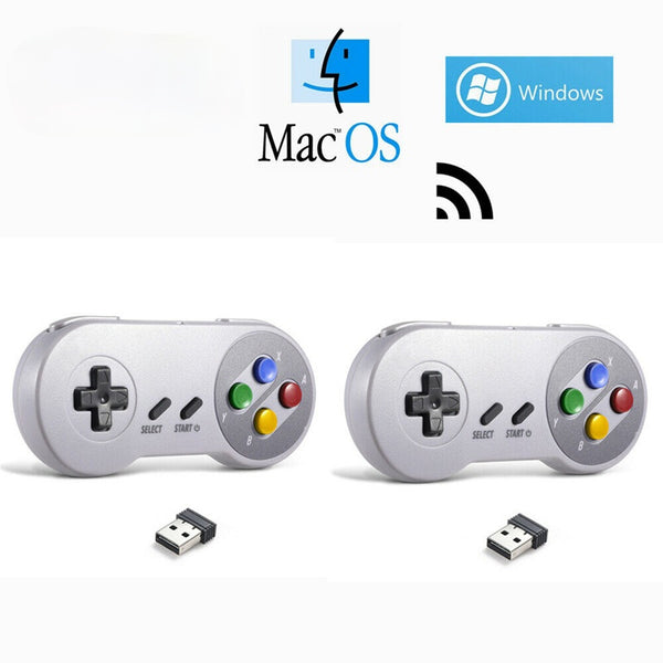Wireless USB Controller Gaming Joystick Gamepad 2pcs for SNES Game pad for Windows PC MAC Computer Control Joystick