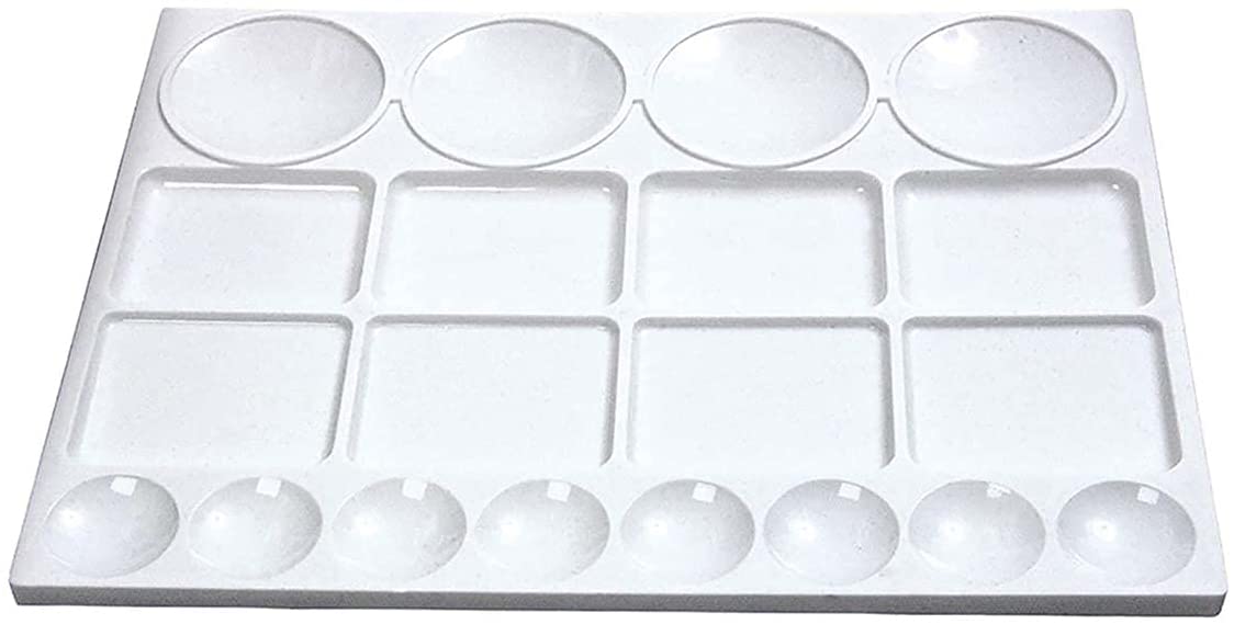 AOOKMIYA 24 Pcs Paint Palette Tray Plastic For Kids And Adults To Crea