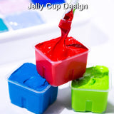 AOOK HIMI Gouache Paint Set Jelly Cup 56 Vibrant Colors Non Toxic Paints with Portable Case Palette for Artist Canvas Painting Watercolor Papers, Rich Pigment, (56 coler white)