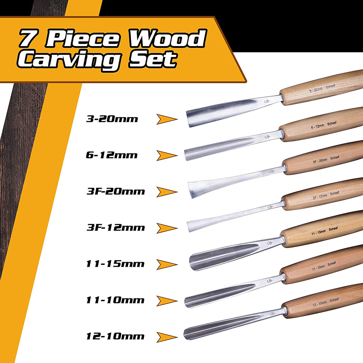  Schaaf Wood Carving Tools Knife KitWood Carving Kit