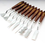 AOOKMIYA  9pcs/lot Professional Spatula Palette Knife Painting Mixing Scraper Set for Painting Palette Knife Kit Paint Art