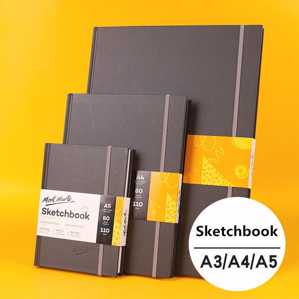 A4 / A5 portable sketchbook 80 pages thick hard leather student sketchbook travel hand drawing book art supplies