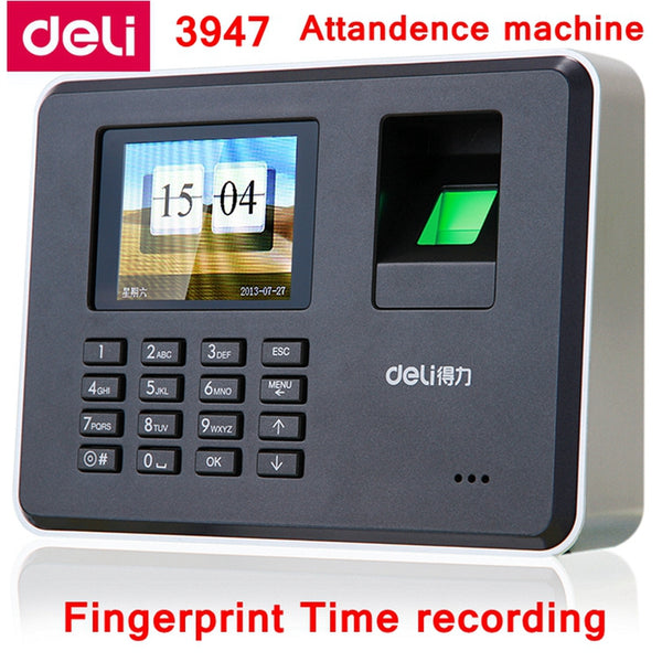 Deli 3946 Fingerprint recognition Time recording Attendance machine USB flash drive storage time machine shipping free
