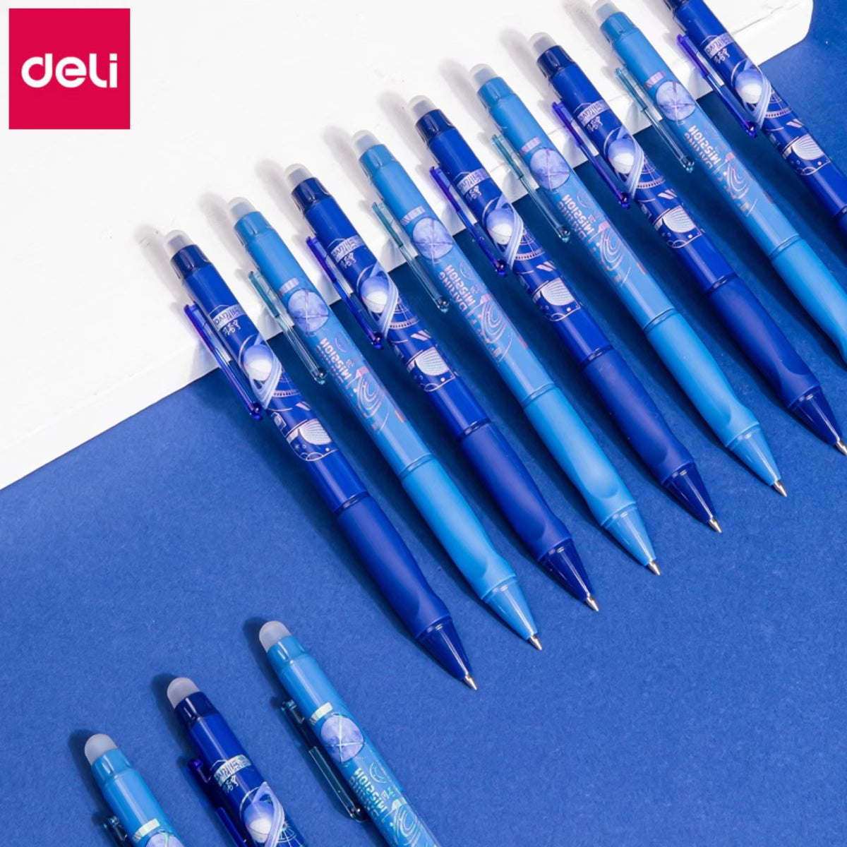 Deli Pen 48pcs Blue Aerospace Gel Pens for School Stationery Supplies –  AOOKMIYA