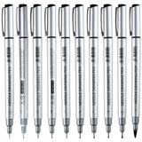 10Pcs Superior Needle Drawing Pen Waterproof Pigment Fineline Sketch Marker Brush Pen for Office School Writing Art Supplier
