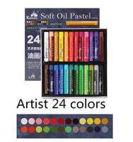 Kuelox Soft Oil Pastel Macaron/Morandi/Skin/Black Color Artist Painting Drawing Pen for Graffiti Oil Pastel Painting Stationery