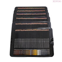 Brutfuner 180 Colors Colored Pencils Professional Soft Bold Cores Oil Color Pencil for Drawing Art Sketch Coloring Black Tin Box