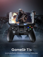 AOOKGAME Bluetooth Wireless Gamepad Mobile Game Controller Dual Wireless Connection for PUBG Call of Duty Android PC Joystick