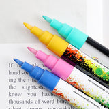 Hot 12/18 Colors 0.7mm Acrylic Paint Marker pen Art Marker Pen for Ceramic Rock Glass Porcelain Mug Wood Fabric Canvas Painting