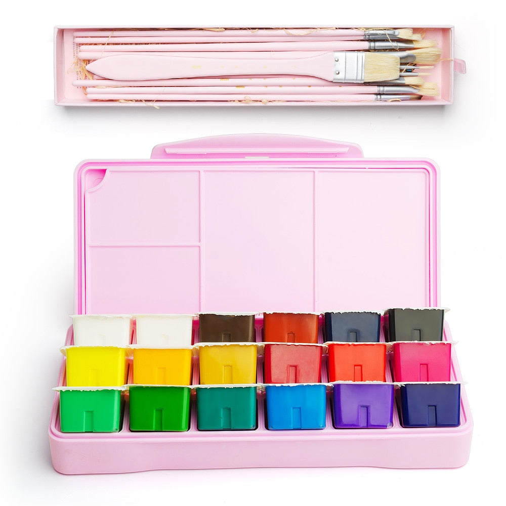MIYA HIMI 18 Colors Gouache Paint Set 30ml Portable Case with
