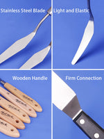 Mont Marte Stainless Steel Painting Palette Knifes High Quality Oil Painting Scraper Painting Tools Art Supplies