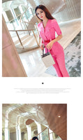 AOOKDRESS spring and summer new suit women's five-sleeve jacket slim casual pants temperament two-piece suit