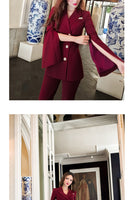 AOOKDRESS Spring new professional wear women's trousers suits, elegant temperament, cuffs split small suit jacket, thin trousers