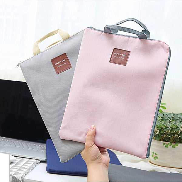 Office Supplies A4 multi-function Canvas zipper multi-layer file bag portable computer bag mobile briefcase Organizer