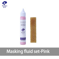 AOOKMIYA  Pual Rubens Masking Fluid White Liquid Acrylic Pigment and Eraser Set Drawing Watercolor Supplies Gouche Paint for Artist