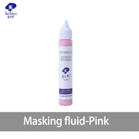 AOOKMIYA  Pual Rubens Masking Fluid White Liquid Acrylic Pigment and Eraser Set Drawing Watercolor Supplies Gouche Paint for Artist