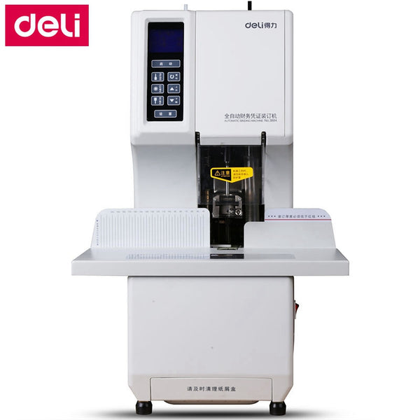 [ReadStar]Deli 3884 Full Automatic reviting tube binding machine Hot Financial binding machine 50mm thickness