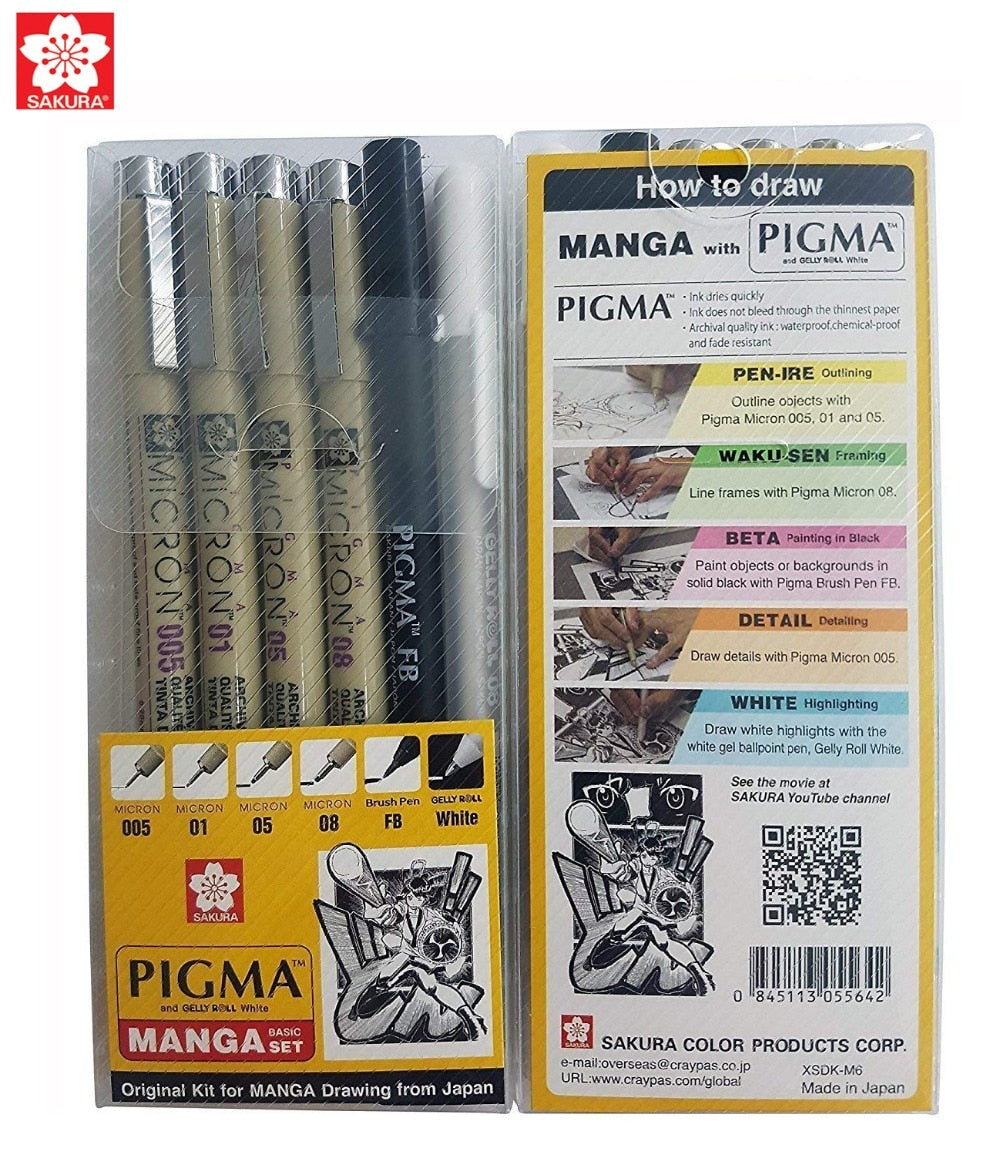 Art Supplies Reviews and Manga Cartoon Sketching: Sakura Pigma