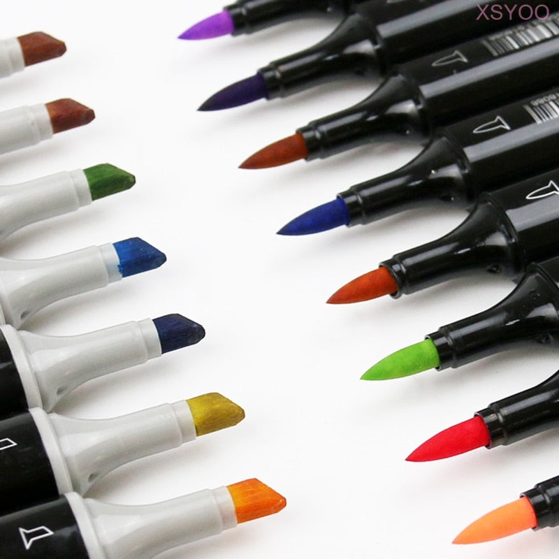 Touchnew 12/24 Colors Alcohol Markers Pens Blendable Skin Color
