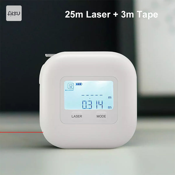 Xiaomi AKKU 2 in 1 Digital Laser Measure Laser Ranging Tape with LCD Display Measuring Tape Laser Rangefinder Measuring Tools