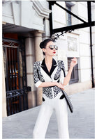 new spring and autumn office lady brand female women girls Fashion casual Leopard jumpsuits clothing