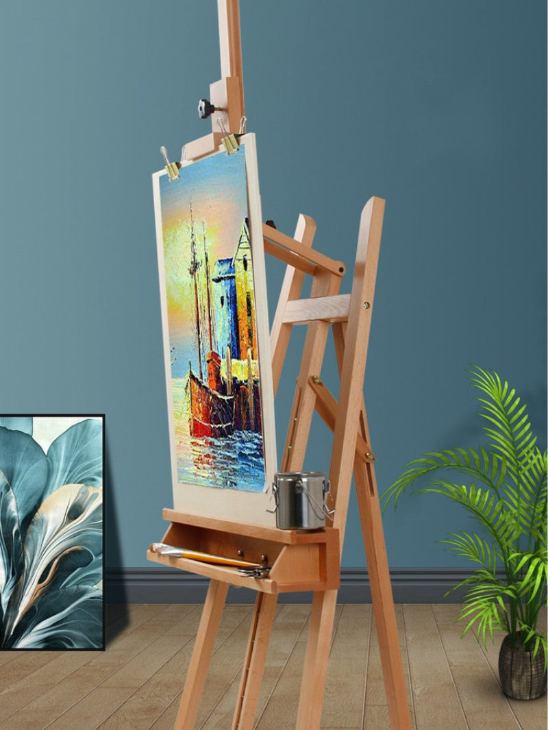 Easel Caballete Foldable Lifting Chevalet En Bois Artist Oil Paint Sta –  AOOKMIYA