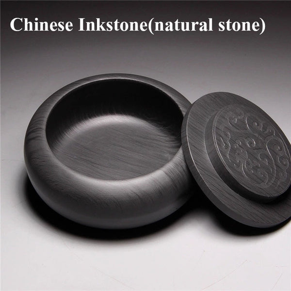 Chinese 4 Treasures Inkstone Natural Stone Inkslab For Calligraphy And Painting Student Inkslab She Yan Tai