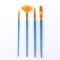 10pcs New Nylon Wooden Handle Paint Brush Set for Kids Watercolor Gouache Drawing Painting Art Supplies  B99
