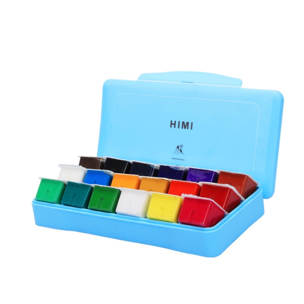 18 Colors 30ml Suitable for Students HIMI Millia Children's Painting Jelly Gouache Paint Children's Beginners Portable Paint Set