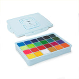 MIYA HIMI Gouache watercolor Paint Set 24 Colors * 80ml Unique Jelly Cup Design Portable Case with Palette for Artists Students