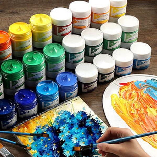 7/12/18/24 Colors 100ml/Bottle Acrylic Paint Set Art Hand-painted Pigment School Art Supplies