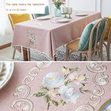 0371 Plaid Decorative Linen Tablecloth With Tassel Waterproof Oilproof Thick Rectangular Wedding Dining Table Cover Tea Table Cl