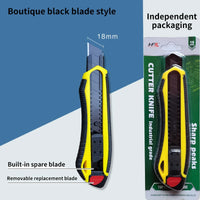 1-200pc Deli Retractable Snap Off 18mm Wide Blade Utility Knife Box Cutter Art Knife,Auto Lock Carbon Steel Sharp Cutting Carton